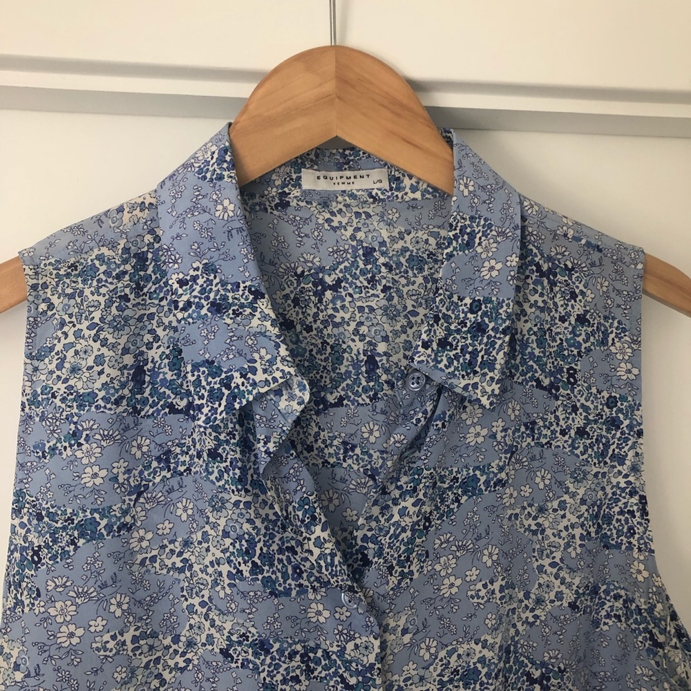 Equipment silk blouse size large